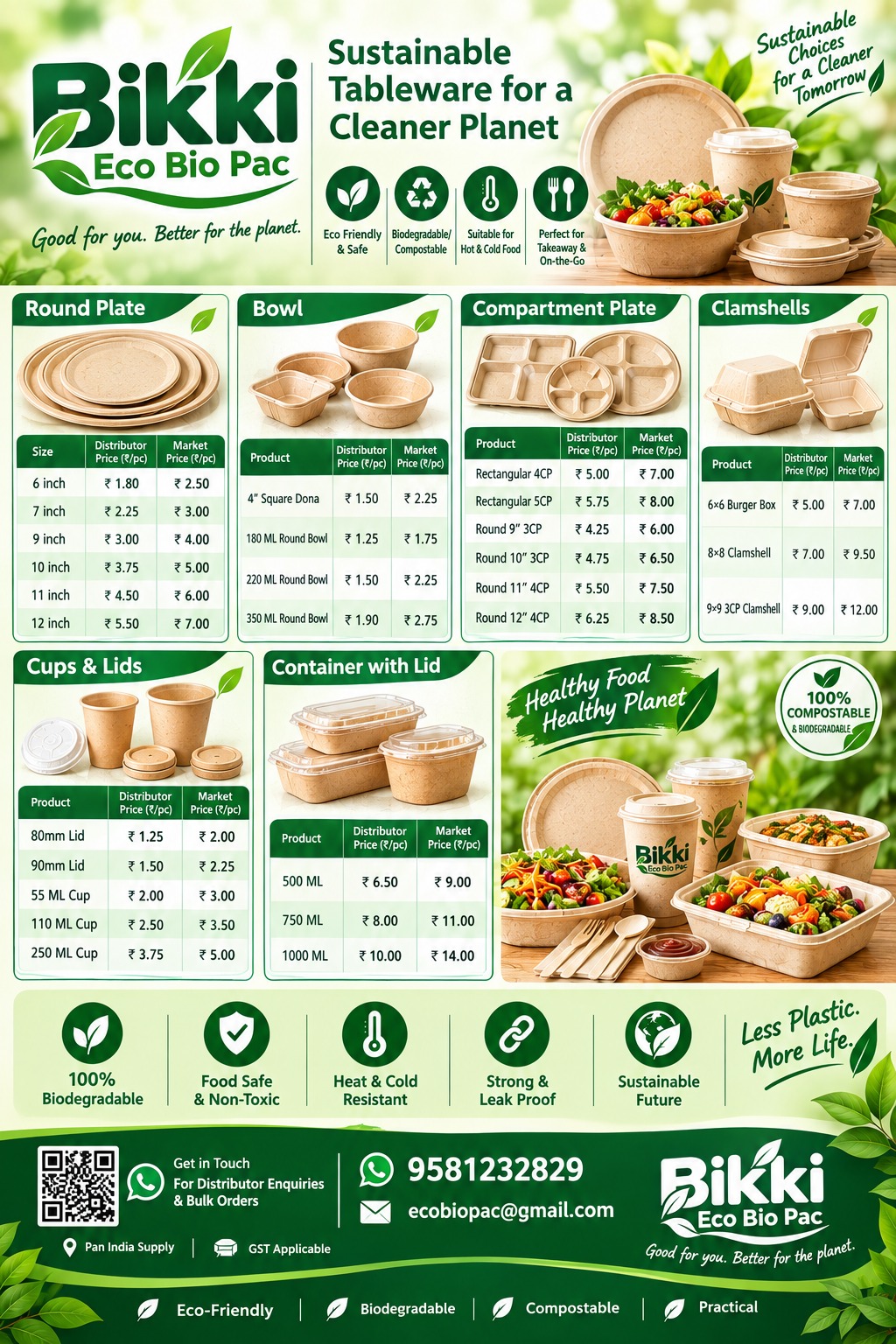 Bikki Eco Bio Pac product and indicative price reference